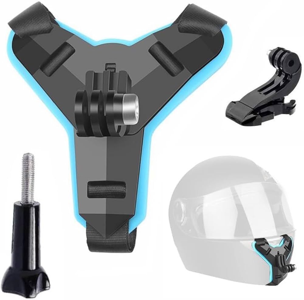 Helmet Chin Mount and Mobile Holder For Smartphone & Action Camera